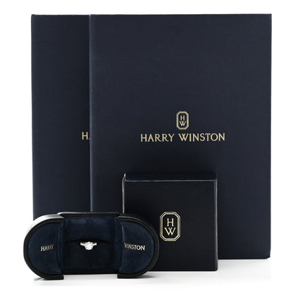 Harry Winston Platinum Diamond Classic Winston Engagement Ring 47 4