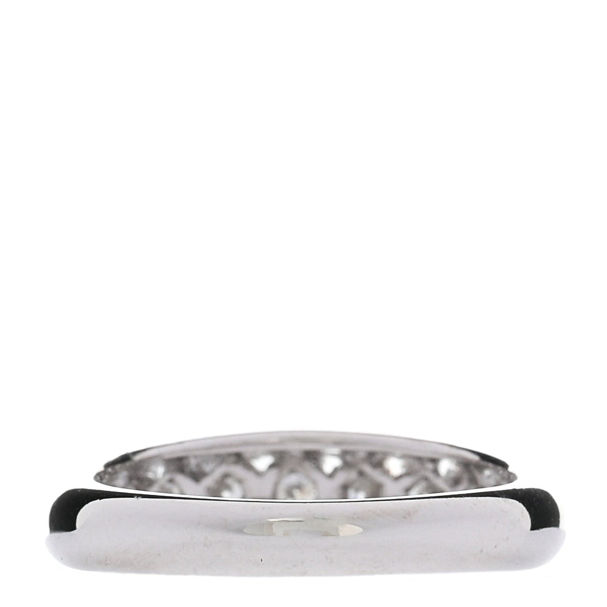 Platinum Diamond 1.18ctw Three Row Dome Band Ring 6