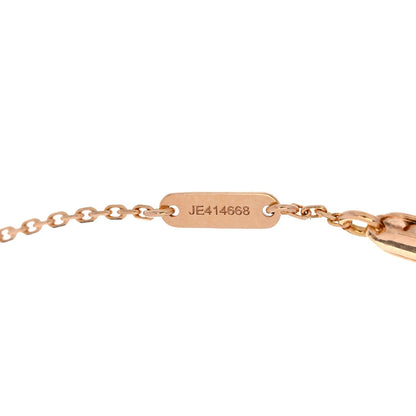 Van Cleef & Arpels 18K Rose Gold Carnelian Sweet Alhambra Bracelet
