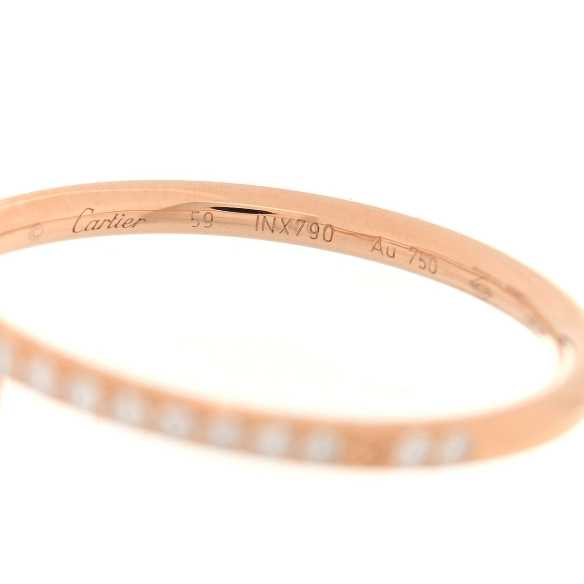 Cartier 18K Pink Gold Diamond Juste Un Clou Paved Ring