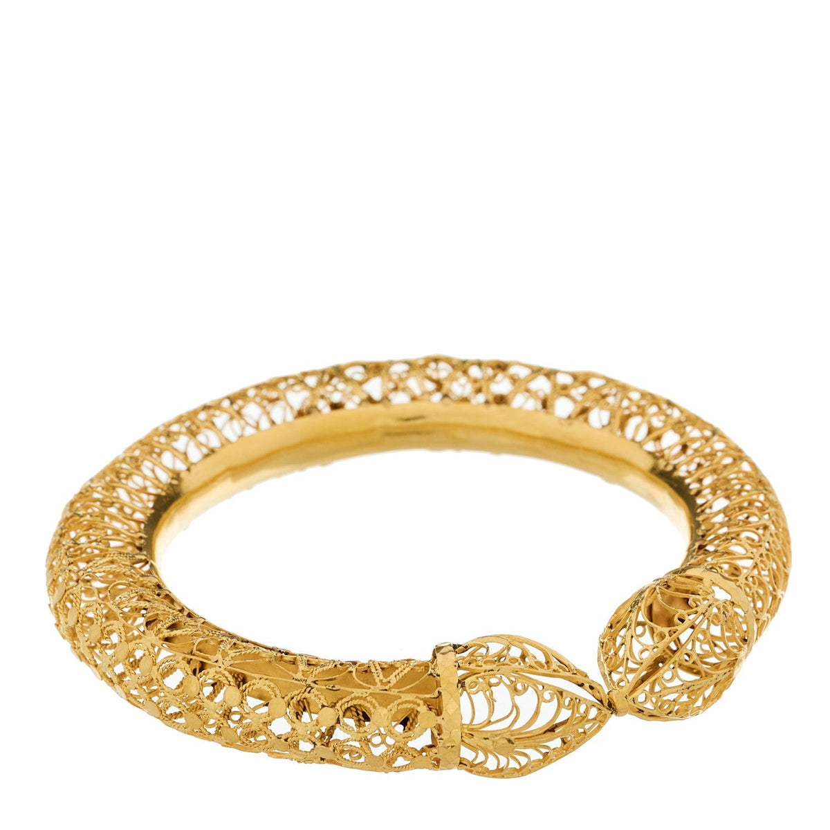 Parker & West 22K Yellow Gold Filigree Bangle Bracelet