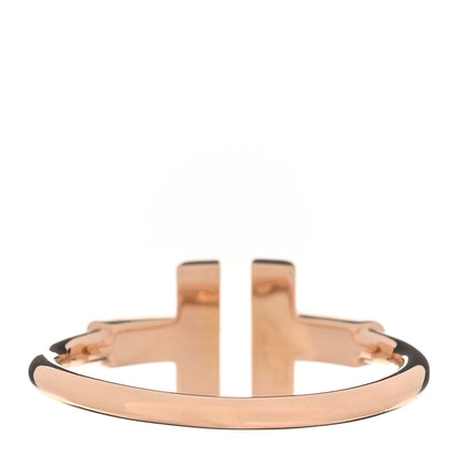 Tiffany 18K Rose Gold Diamond Mother of Pearl T Wire Ring 57 8