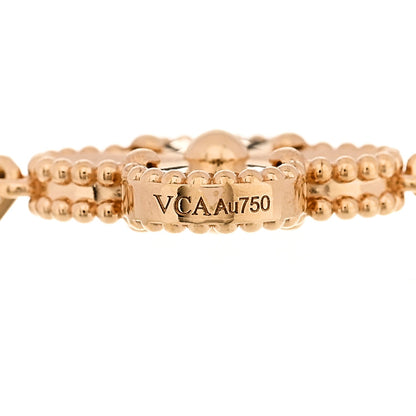 Van Cleef & Arpels 18K Yellow Gold Diamond Guilloche Bracelet