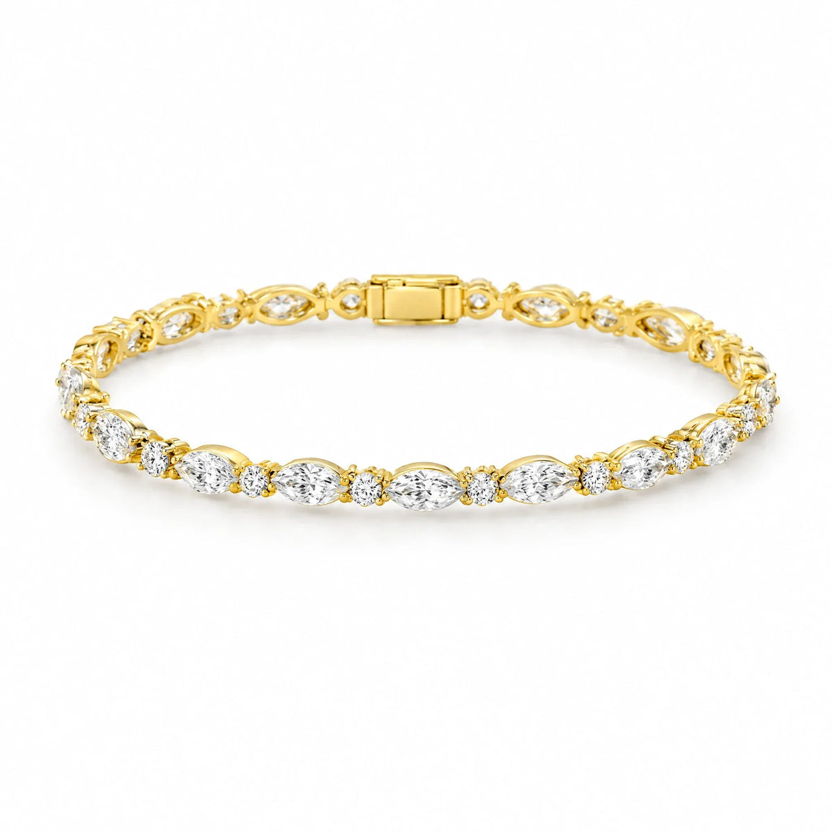 Daria 18K Gold Plated 925 Sterling Silver Cubic Zirconia Bracelet
