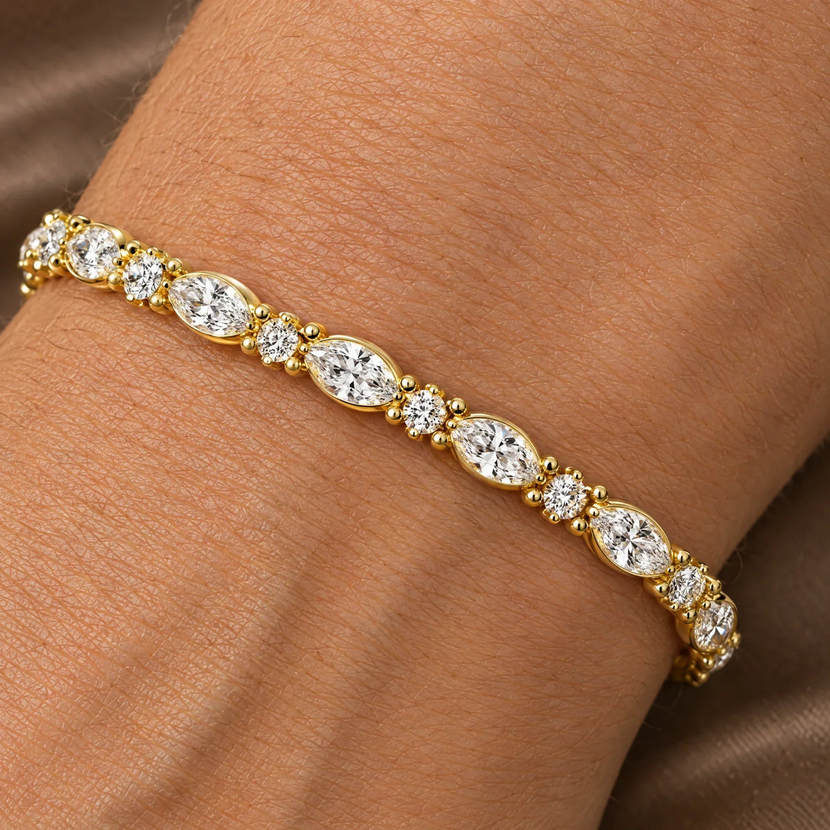 Daria 18K Gold Plated 925 Sterling Silver Cubic Zirconia Bracelet