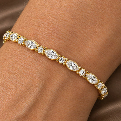 Daria 18K Gold Plated 925 Sterling Silver Cubic Zirconia Bracelet