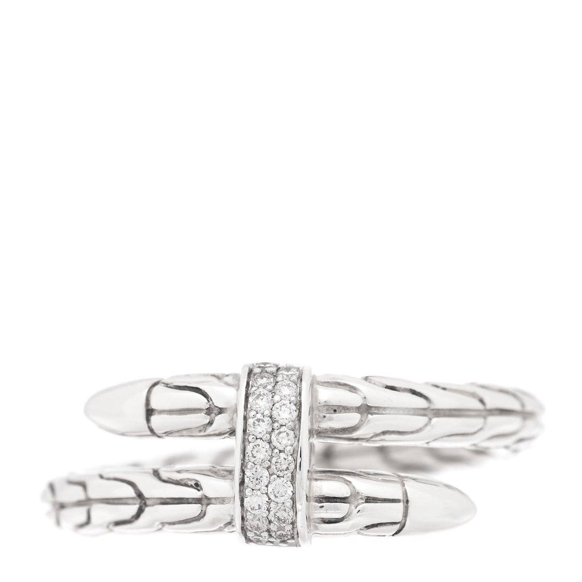 John Hardy Sterling Silver Diamond Spear Ring 54 7