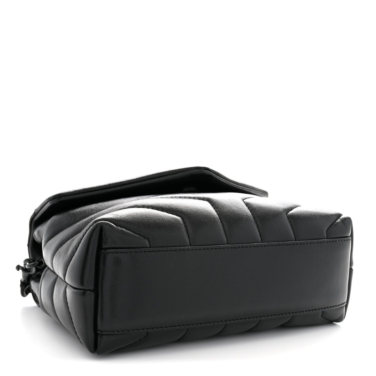 Saint Laurent Calfskin Toy Loulou Crossbody Bag Black