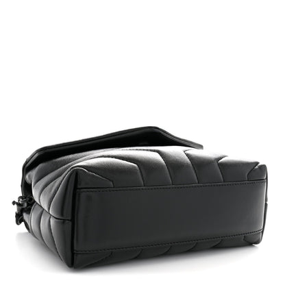 Saint Laurent Calfskin Toy Loulou Crossbody Bag Black