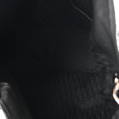 Christian Dior Lambskin Cannage Large Dior Soft Hobo Black