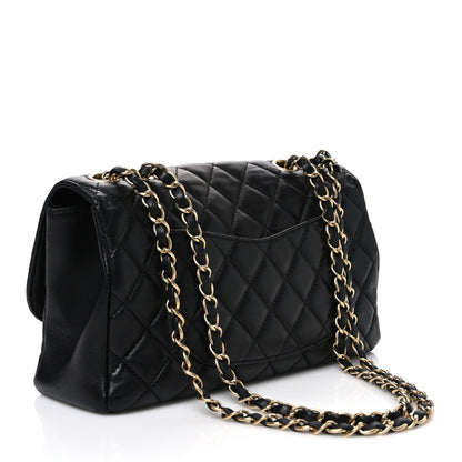 Chanel Lambskin Quilted Medium Mademoiselle Chic Flap Black