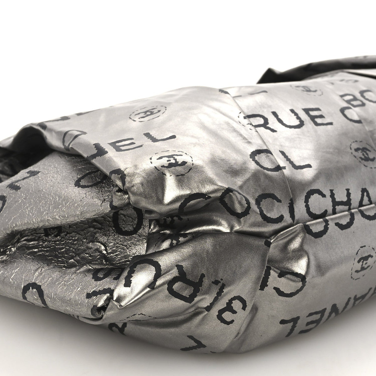 Chanel Coated Canvas Unlimited Clutch Silver 1985367