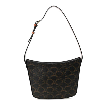 Celine Calfskin Medium Croque Bag Tan
