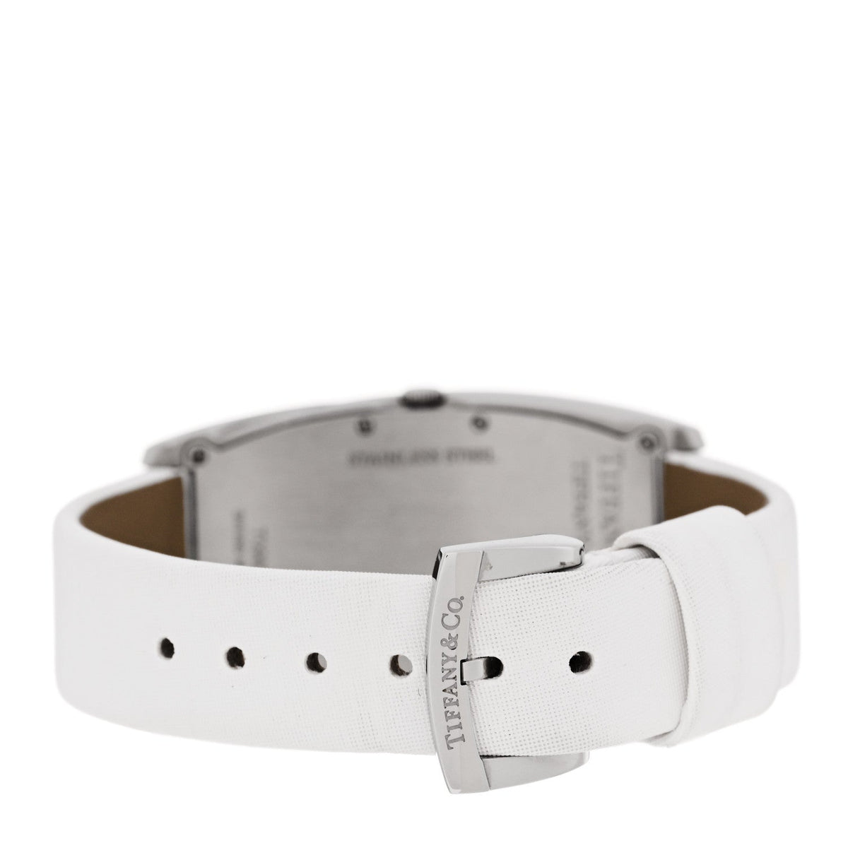 Tiffany Stainless Steel Satin 22mm Gemea Quartz Watch White