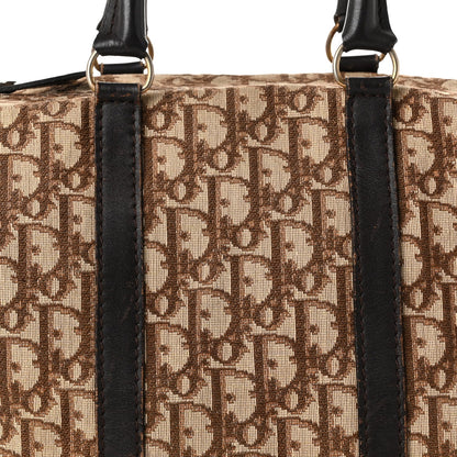 Christian Dior Monogram Canvas Boston Bag Brown