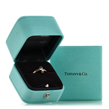 Tiffany 18K Rose Gold Diamond 2.5mm T T1 Ring 50 5.5