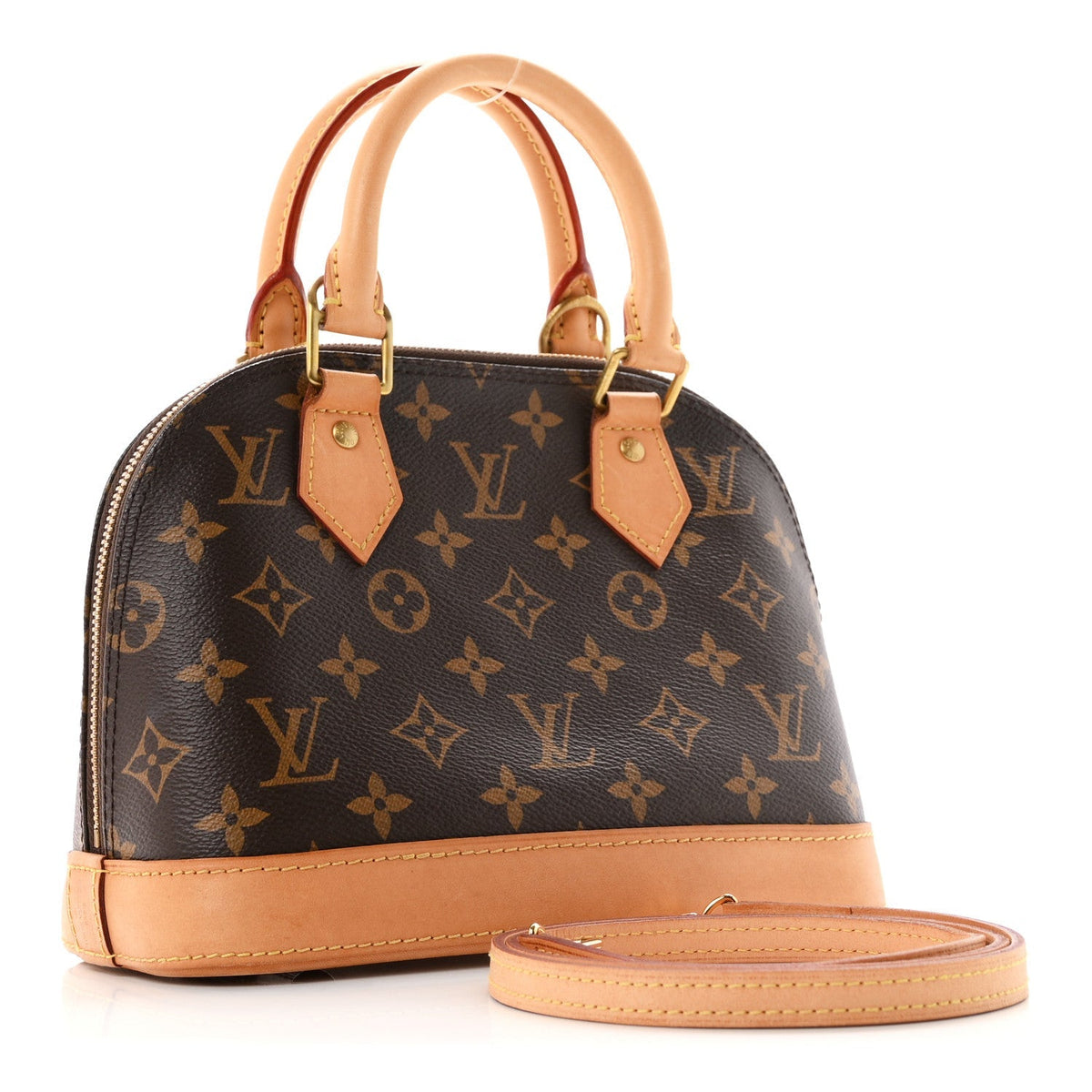 Louis Vuitton Monogram Coated Canvas Alma BB Bag Brown
