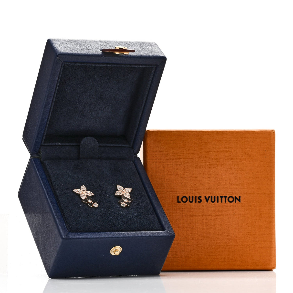 Louis Vuitton 18K Pink Gold Diamond Idylle Blossom Earrings