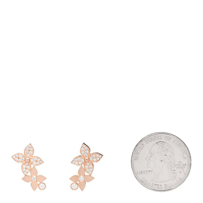 Louis Vuitton 18K Pink Gold Diamond Idylle Blossom Earrings
