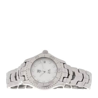 Tag Heuer Stainless Steel Diamond Mother of Pearl 27mm Link Quartz Watch WJ1319