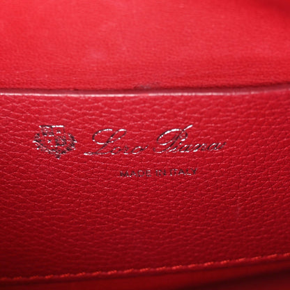 Loro Piana Grained Calfskin Milky Way Shoulder Bag Red