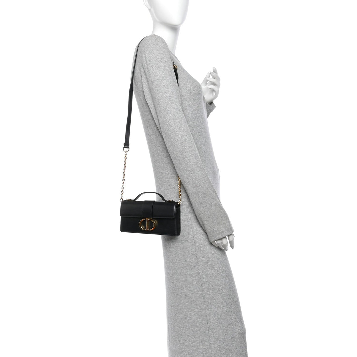 Christian Dior Smooth Calfskin Miss Montaigne Mini Flap Black 1983436