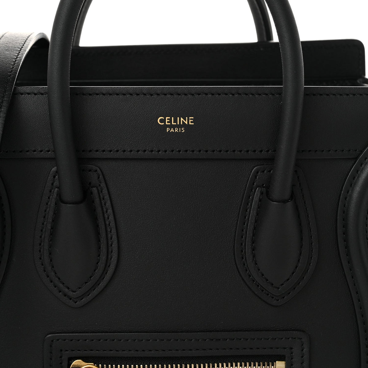 Celine Smooth Calfskin Nano Luggage Black