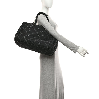 Chanel Nylon Travel Duffel Bag Black