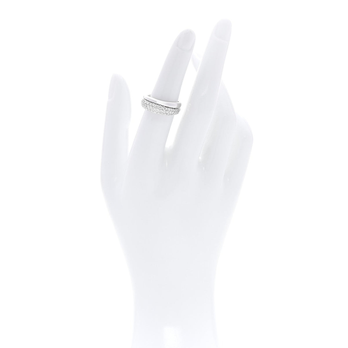 Parker & West by FASHIONPHILE18K White Gold Diamond 1.00ctw Two Band Ring 51 5.75