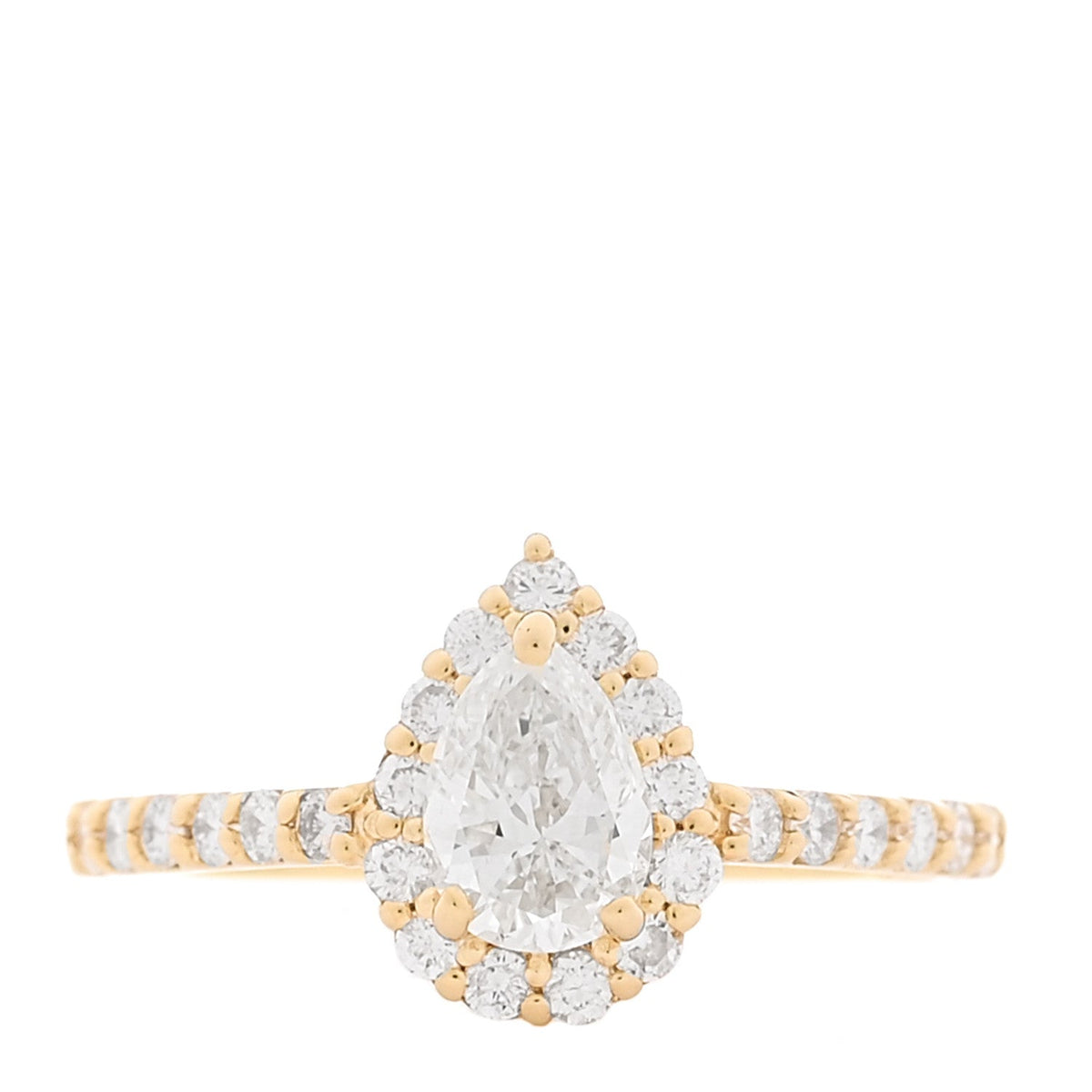 Parker & West by FASHIONPHILE18K Yellow Gold Diamond .53ctw Pear Cut Engagement Ring  53 6.25