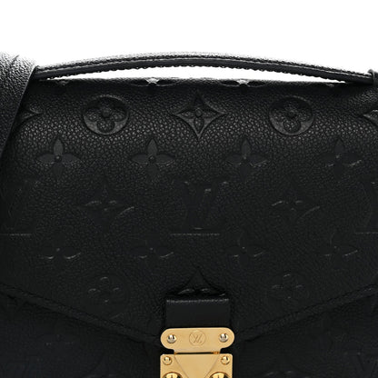 Louis Vuitton Monogram Empreinte Pochette Metis Bag Black