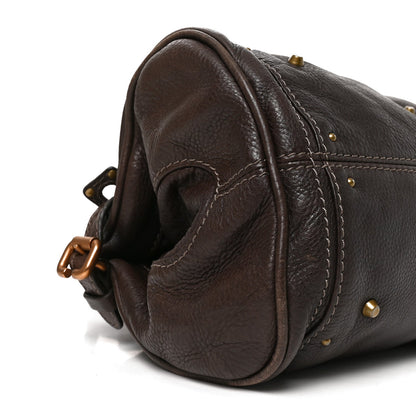 Chloe Calfskin Medium Paddington Satchel Bag Chocolate