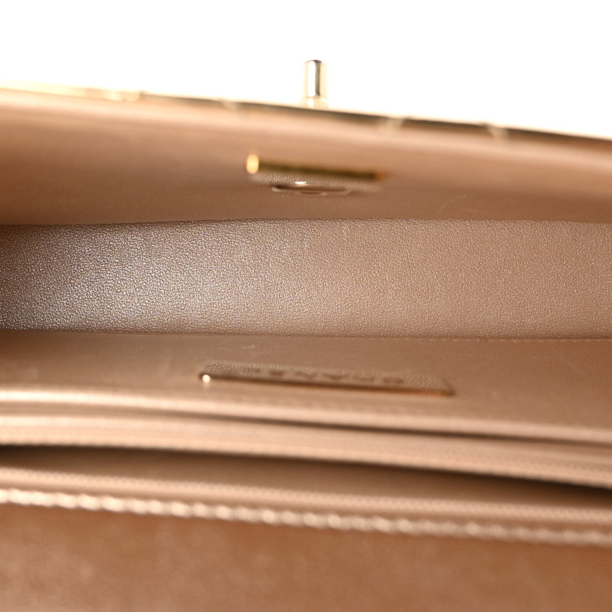 Chanel Mirror Calfskin Medium Hollywood Boulevard Flap Bag Light Gold