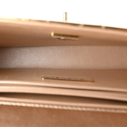 Chanel Mirror Calfskin Medium Hollywood Boulevard Flap Bag Light Gold