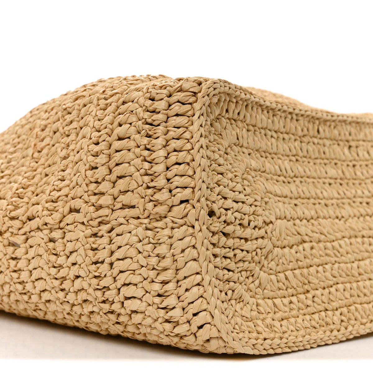 Saint Laurent Raffia Rive Gauche Tote Natural