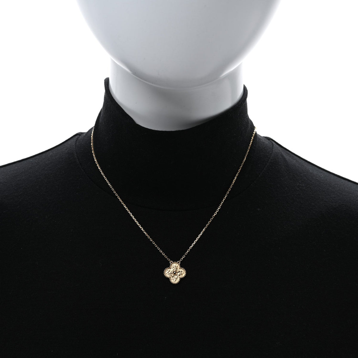 Van Cleef & Arpels 18K Yellow Gold Vintage Alhambra Pendant Necklace