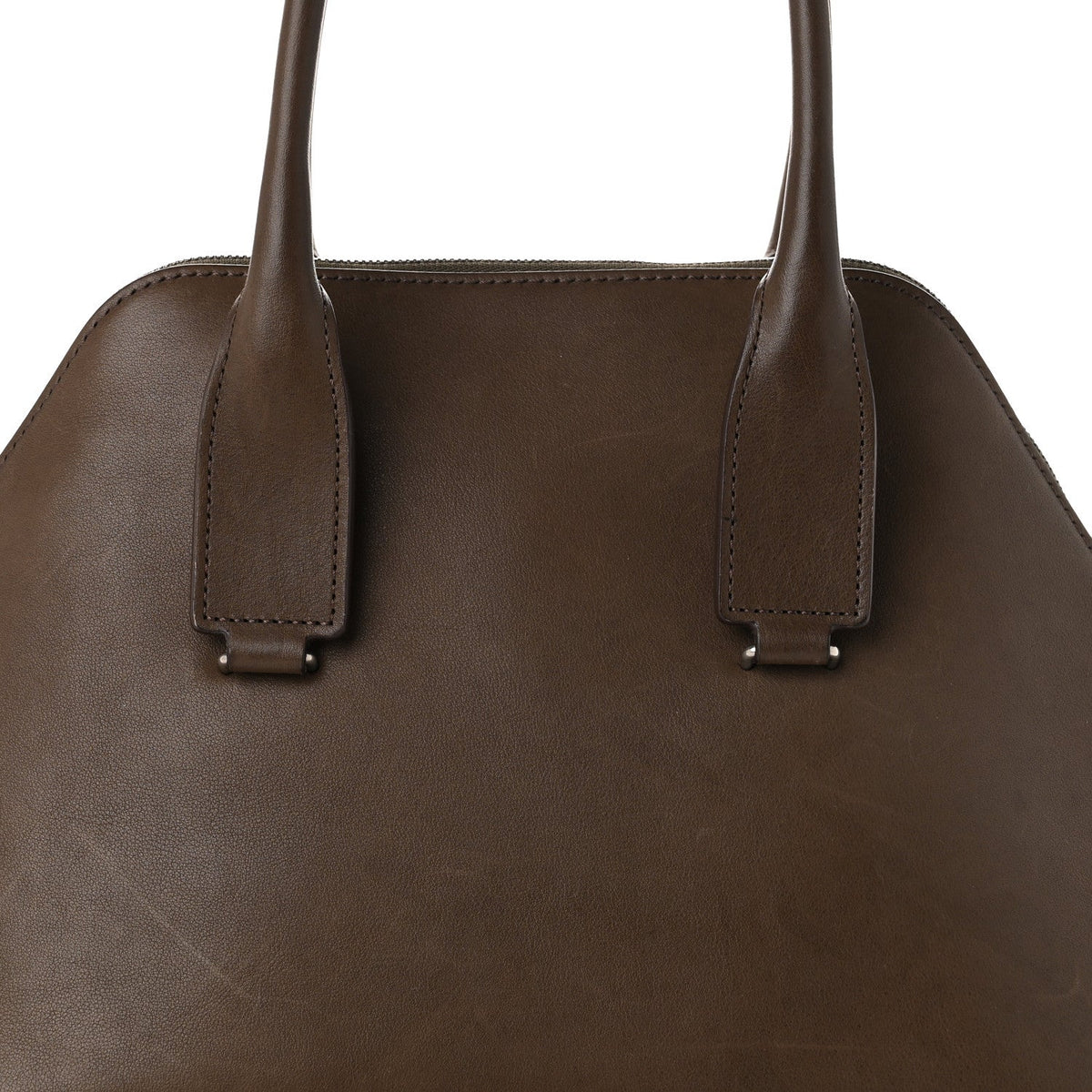 The Row Saddle Calfskin Medium Devon Bag Davy's Grey