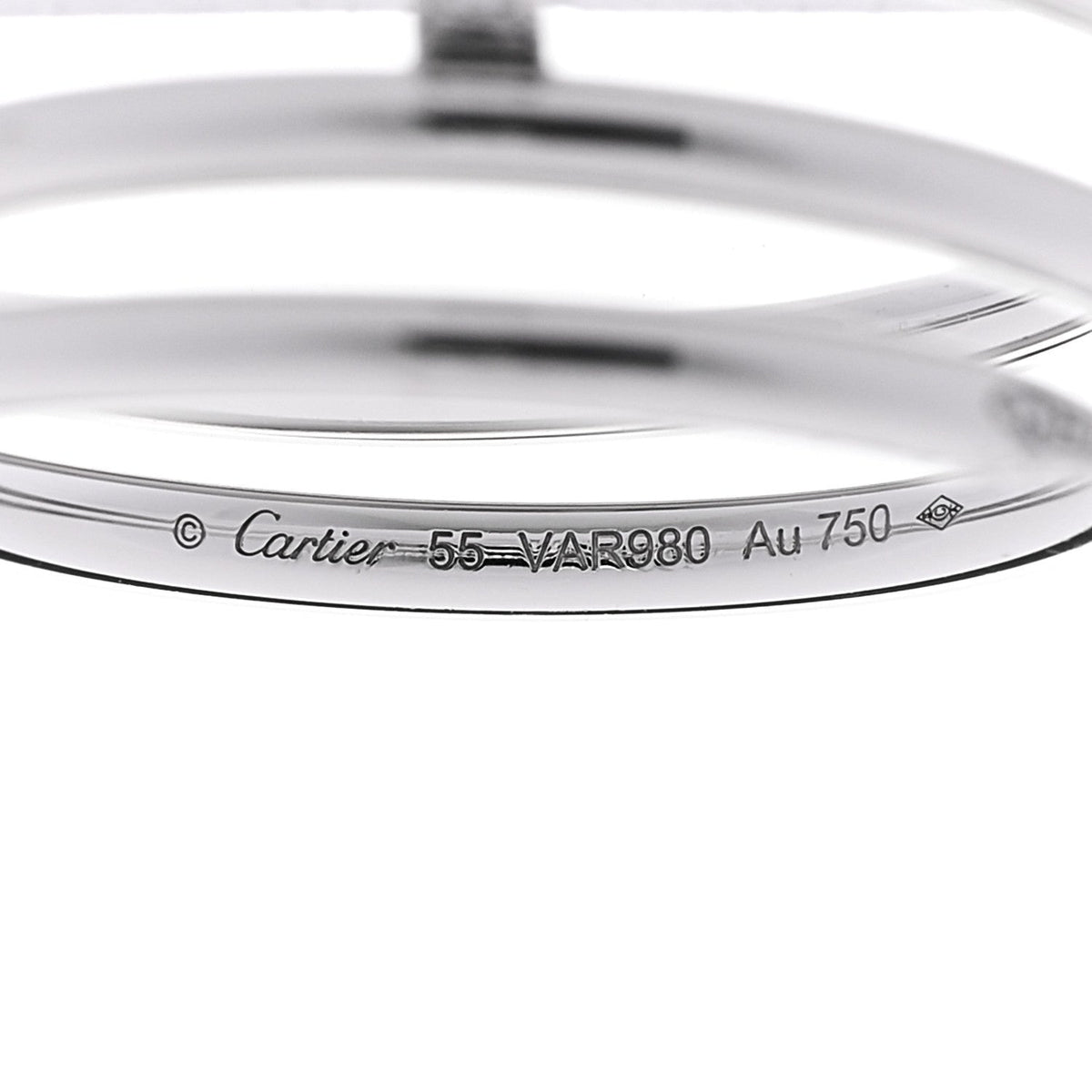 Cartier 18K White Gold Diamond Double Juste Un Clou Ring