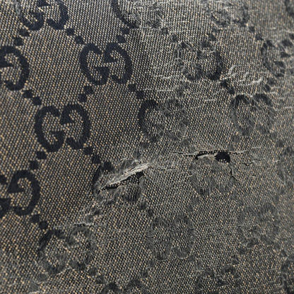 Gucci Lurex Monogram Medium Half Moon Hobo Black