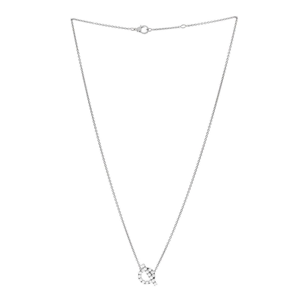 18K White Gold Diamond Finesse Pendant Necklace