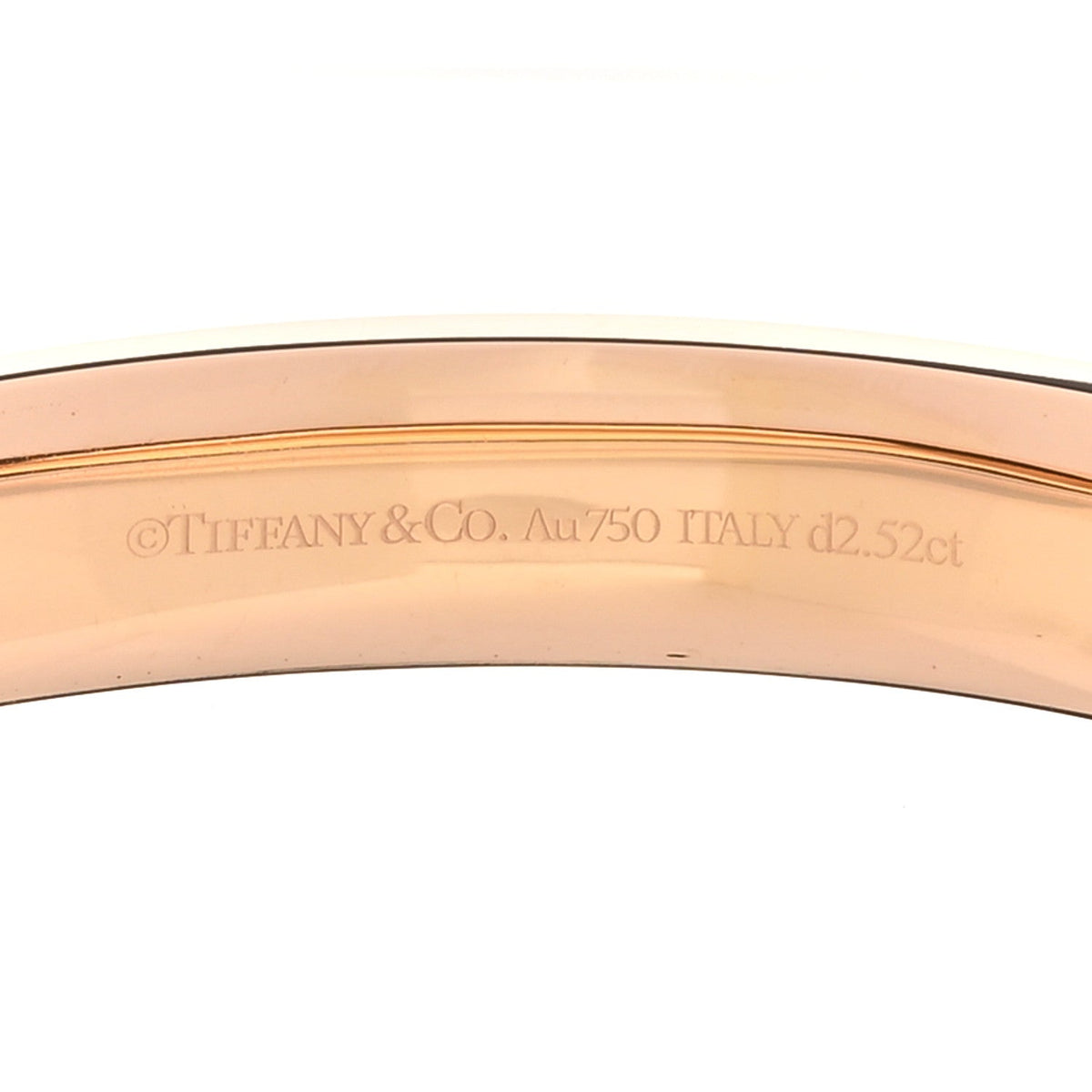 Tiffany 18K Rose Gold Diamond Atlas Closed Wide Hinged Bangle Bracelet
