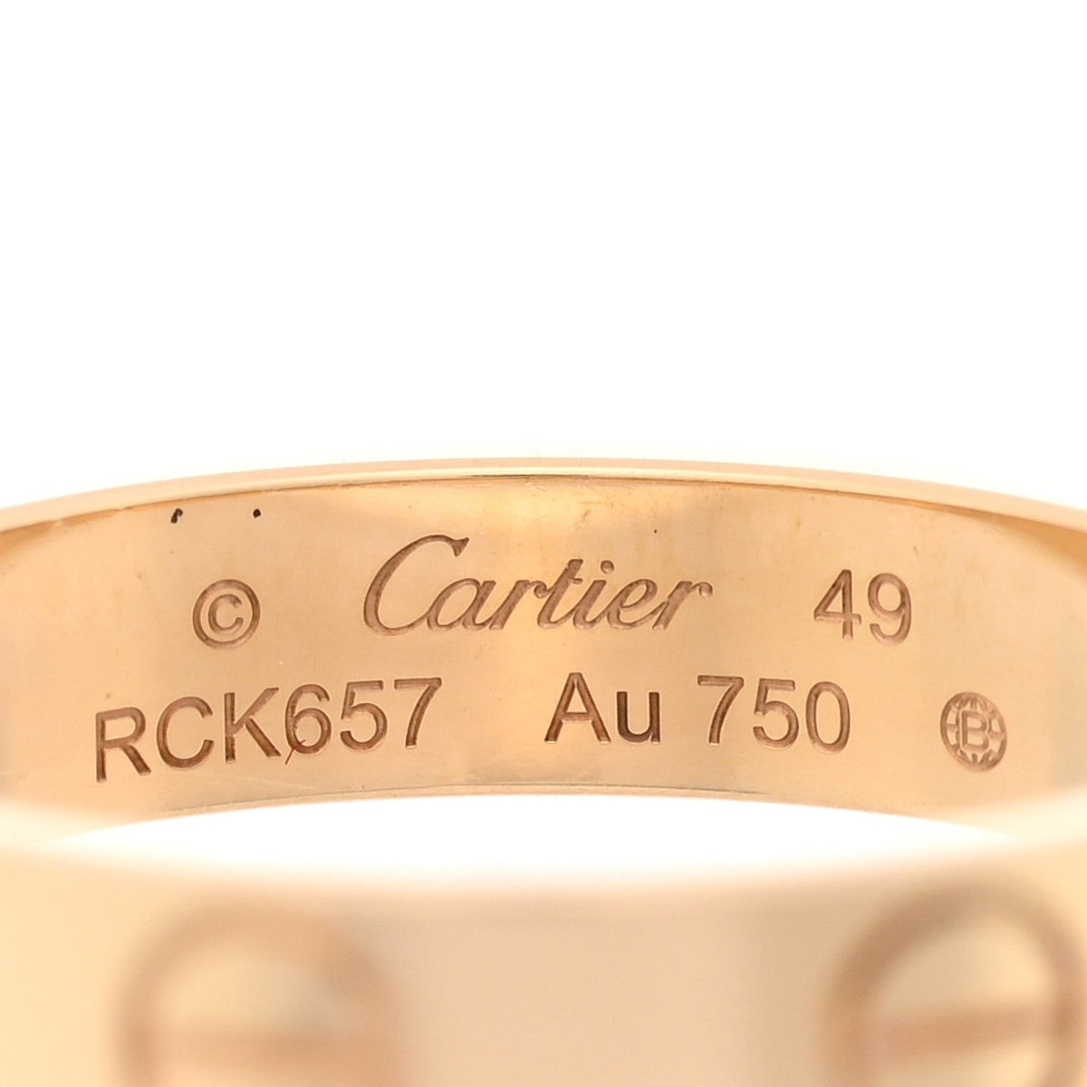 Cartier 18K Yellow Gold 3.5mm LOVE Wedding Band Ring 49 4.75