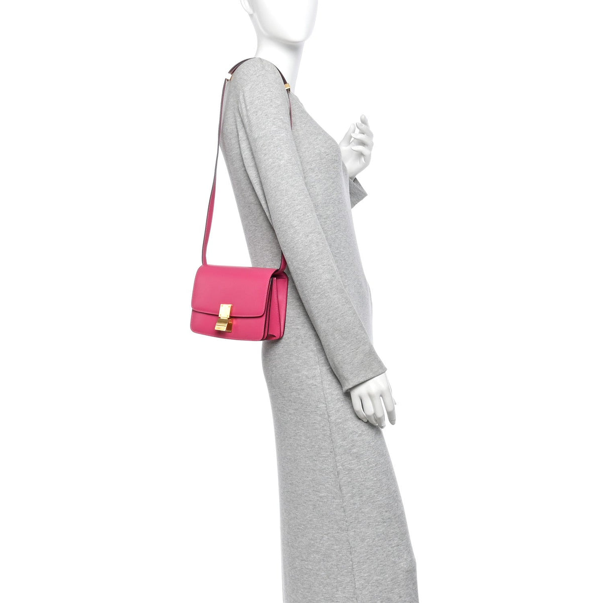 Celine Box Calfskin Small Classic Box Flap Bag Hibiscus