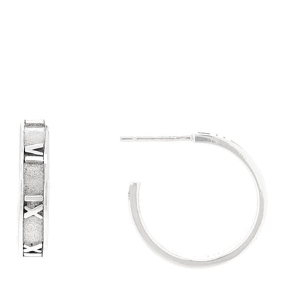 Tiffany Sterling Silver Atlas Hoop Earrings