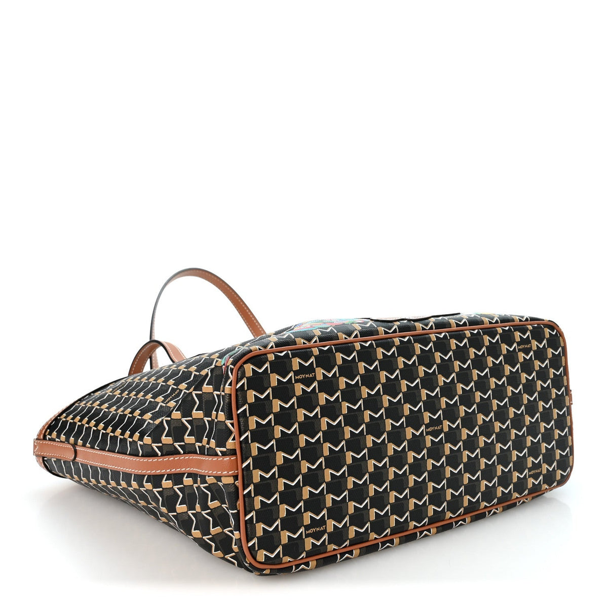 Moynat Calfskin Canvas M Labubu Tote PM Brown