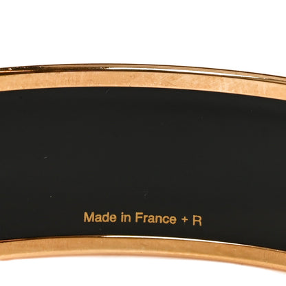 Hermes Enamel Perspective Cavaliere Wide Bracelet 62 Rose Gold