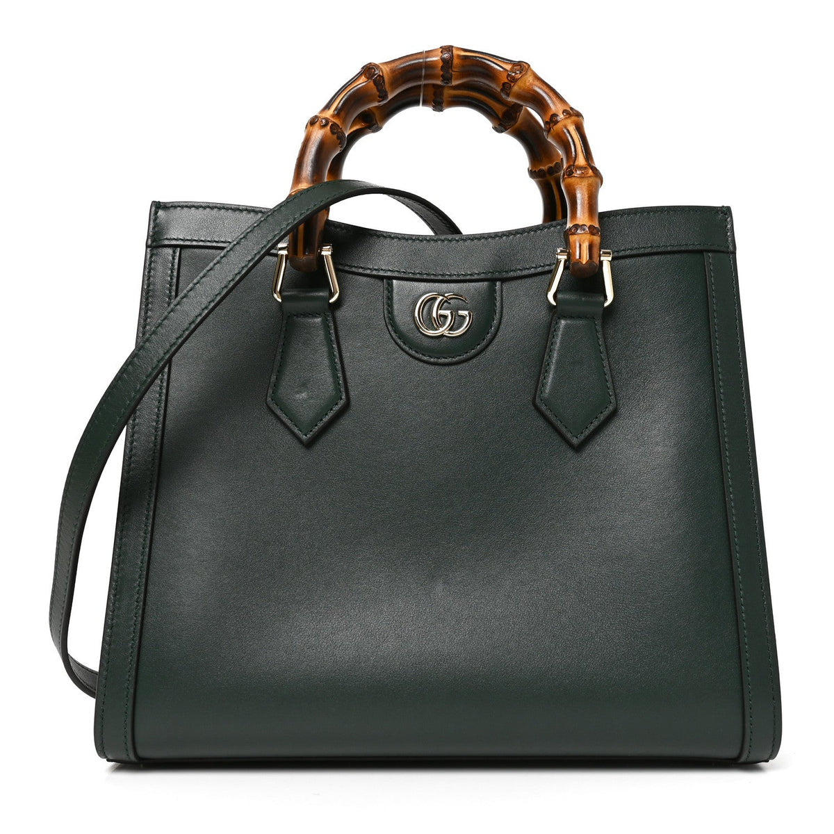 Gucci Sweetbread Calfskin Small Diana Tote Bag Green 1984172