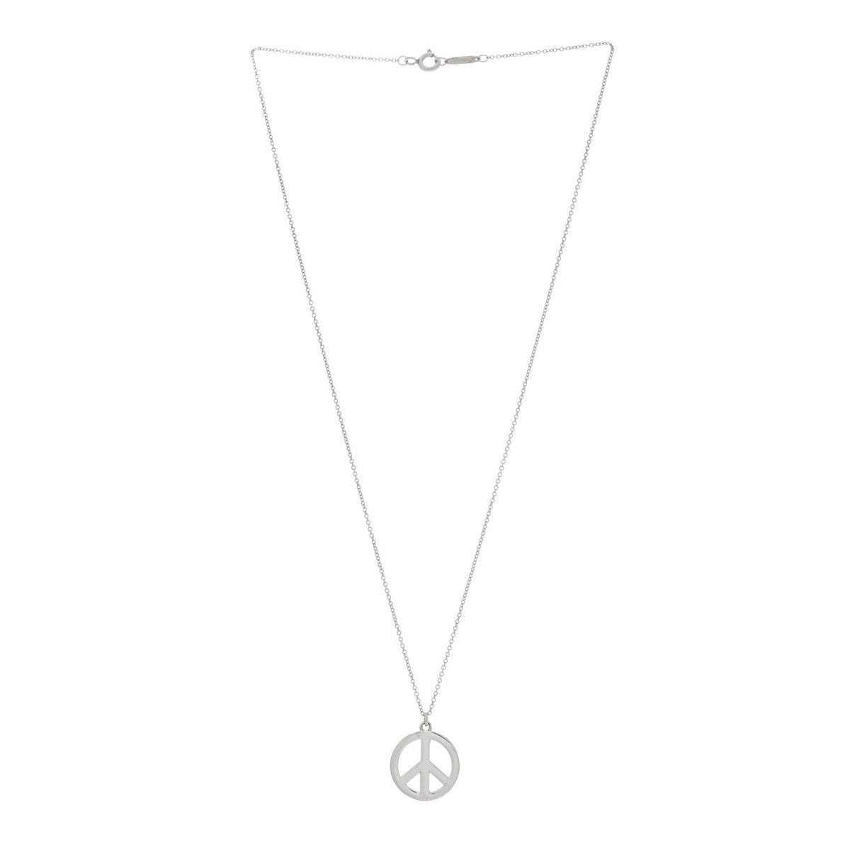 Sterling Silver Peace Pendant Necklace