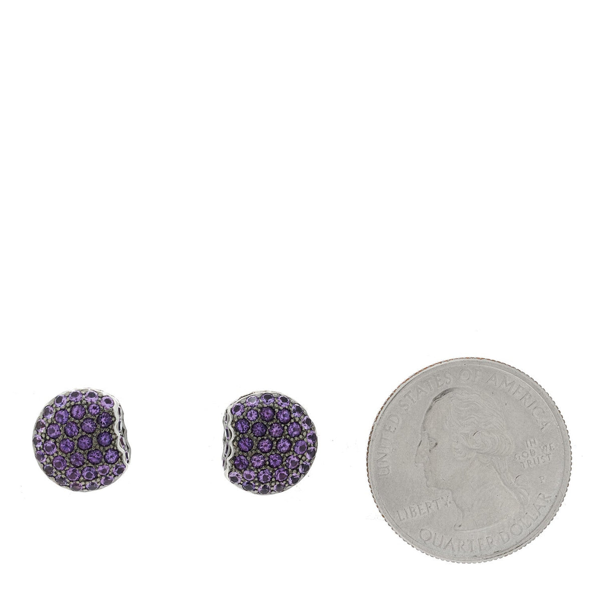 Boucheron 18K White Gold Amethyst Tentacion Macaron Earrings