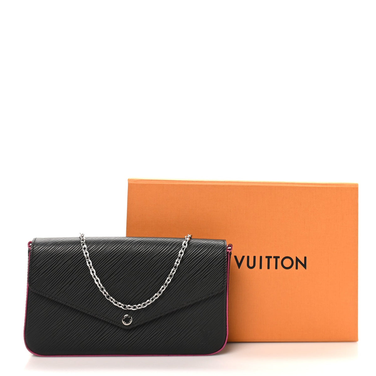 Louis Vuitton Epi Pochette Felicie Black Hot Pink